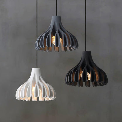 Sculptural Coral Resin Arc Pendant Light