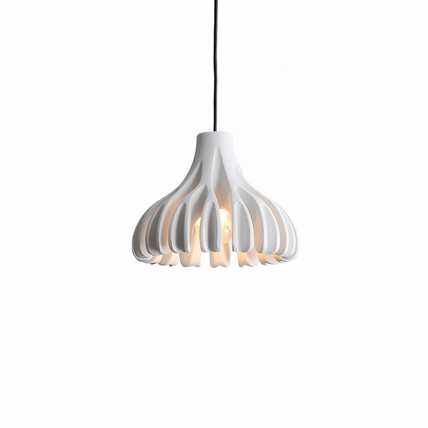 Sculptural Coral Resin Arc Pendant Light