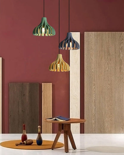 Sculptural Coral Resin Arc Pendant Light