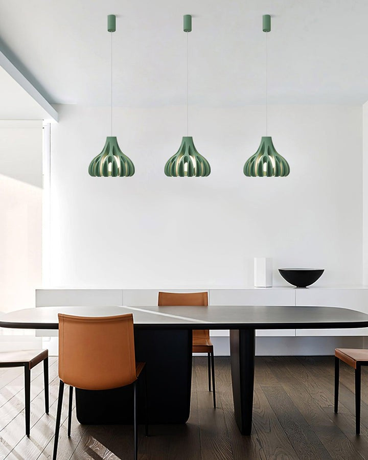 Sculptural Coral Resin Arc Pendant Light