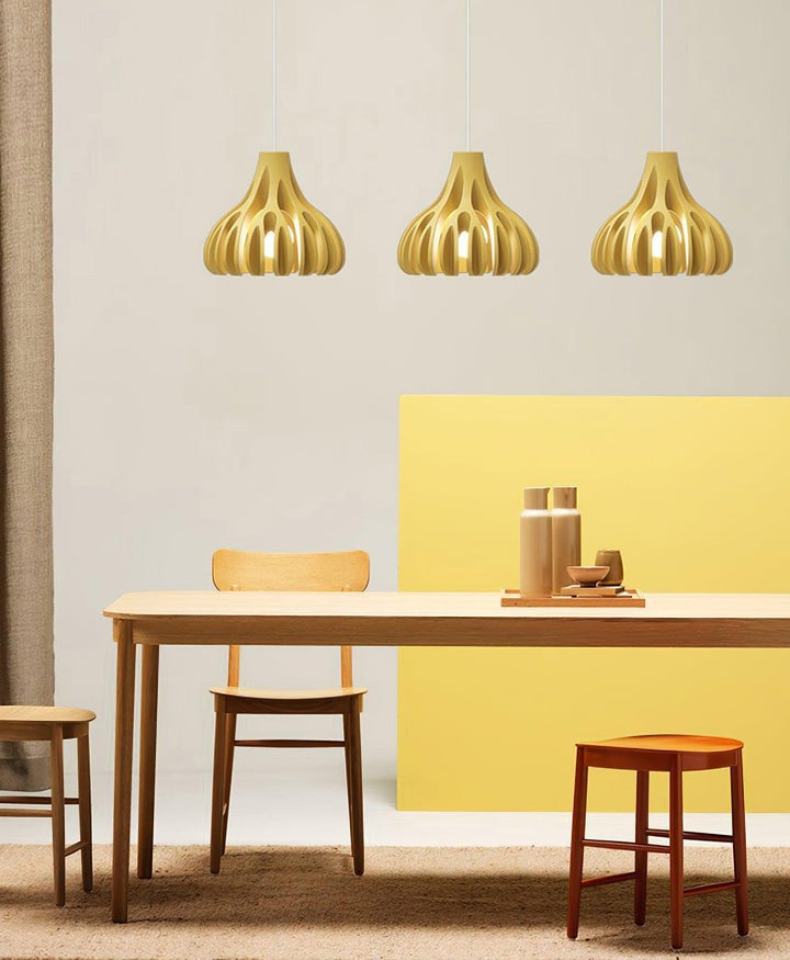 Sculptural Coral Resin Arc Pendant Light