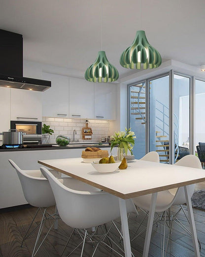 Sculptural Coral Resin Arc Pendant Light