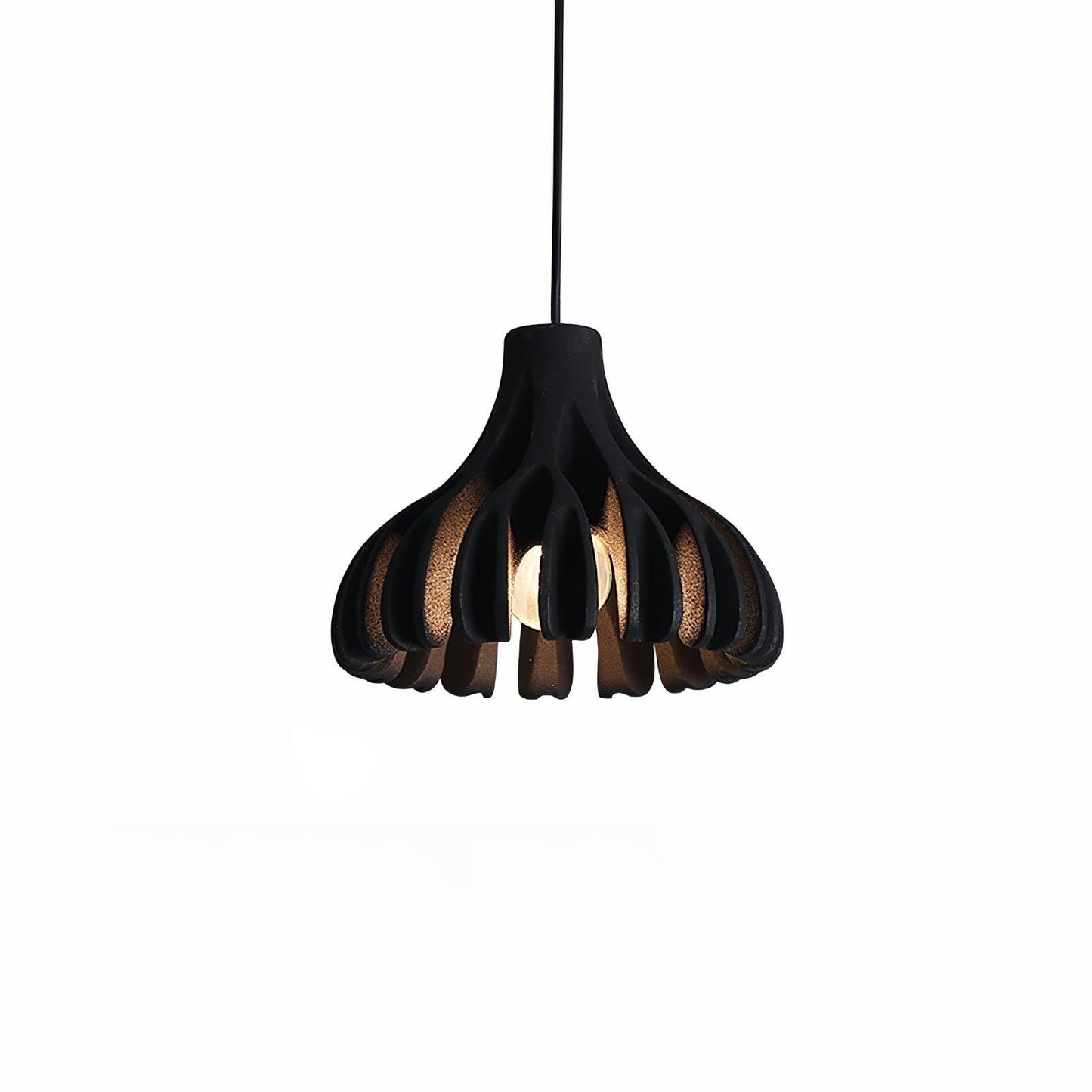 Sculptural Coral Resin Arc Pendant Light