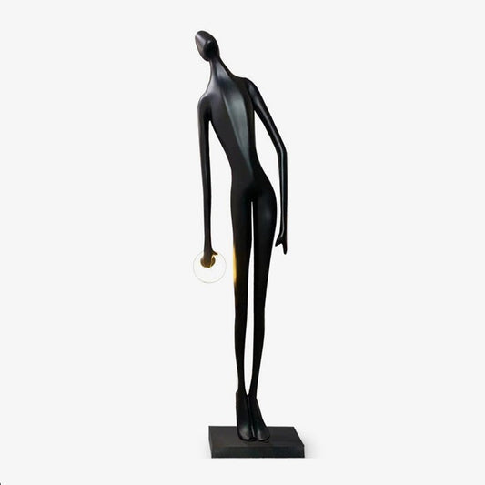 Sculptural LED Ring Floor Lamp with Minimalist Flair