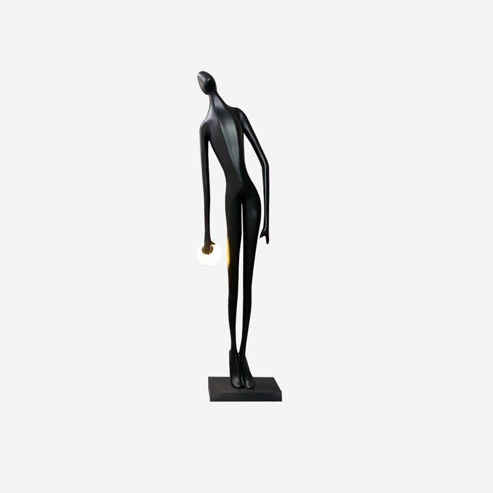 Sculptural LED Ring Floor Lamp with Minimalist Flair