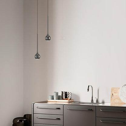Sleek Acrylic LED Pendant Light with Clear Shade