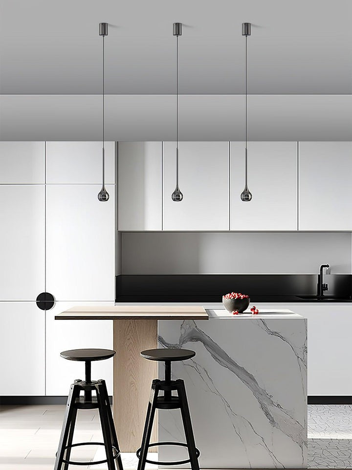 Sleek Acrylic LED Pendant Light with Clear Shade
