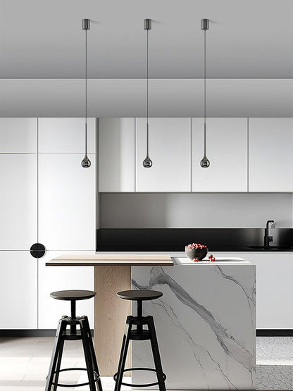 Sleek Acrylic LED Pendant Light with Clear Shade