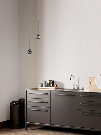 Sleek Acrylic LED Pendant Light with Clear Shade