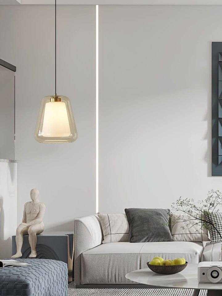 Sleek Glass Modern Pendant Light