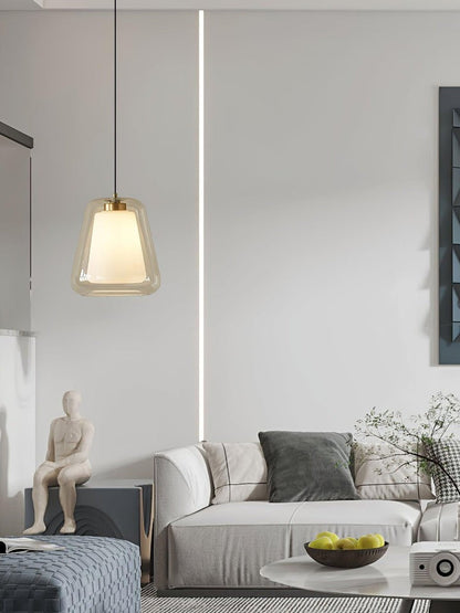 Sleek Glass Modern Pendant Light
