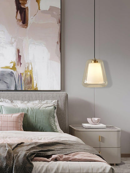 Sleek Glass Modern Pendant Light