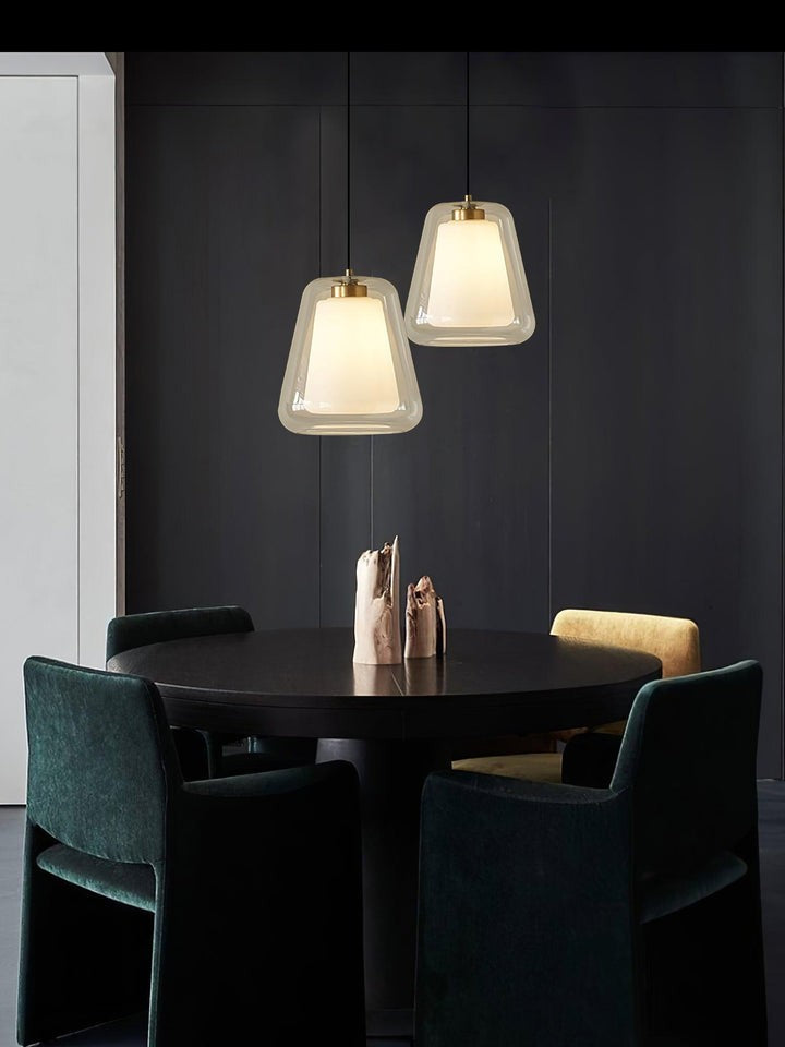 Sleek Glass Modern Pendant Light