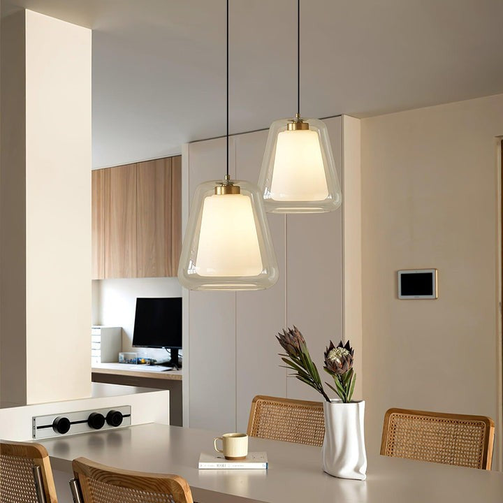 Sleek Glass Modern Pendant Light