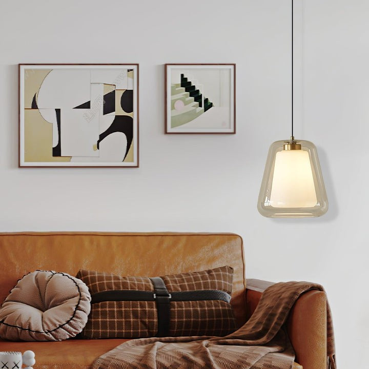 Sleek Glass Modern Pendant Light