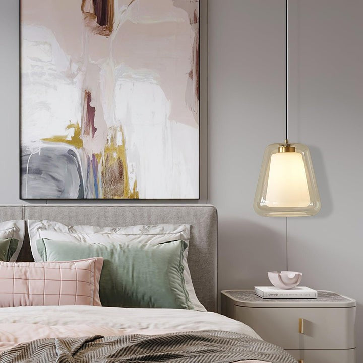 Sleek Glass Modern Pendant Light