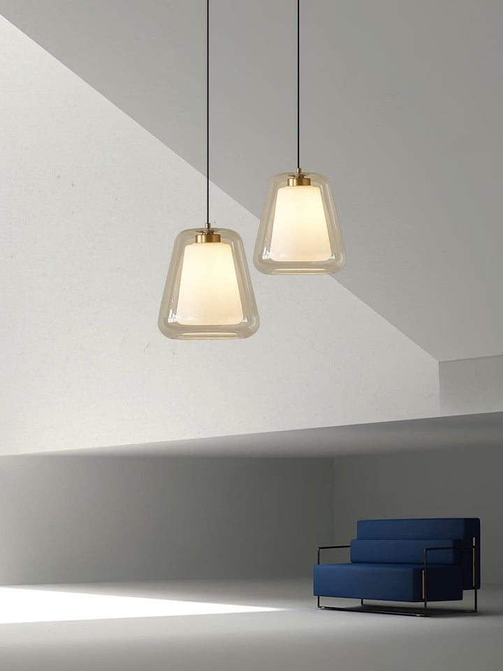 Sleek Glass Modern Pendant Light