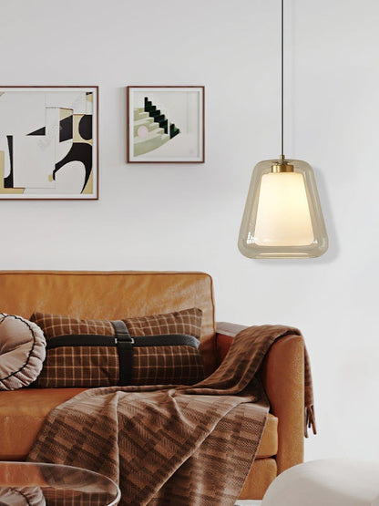 Sleek Glass Modern Pendant Light