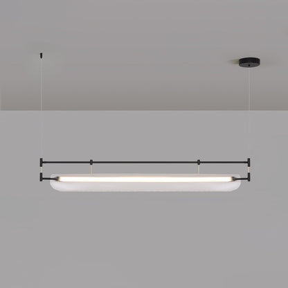 Sleek LED Linear Strip Chandelier
