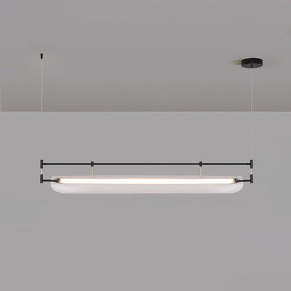 Sleek LED Linear Strip Chandelier