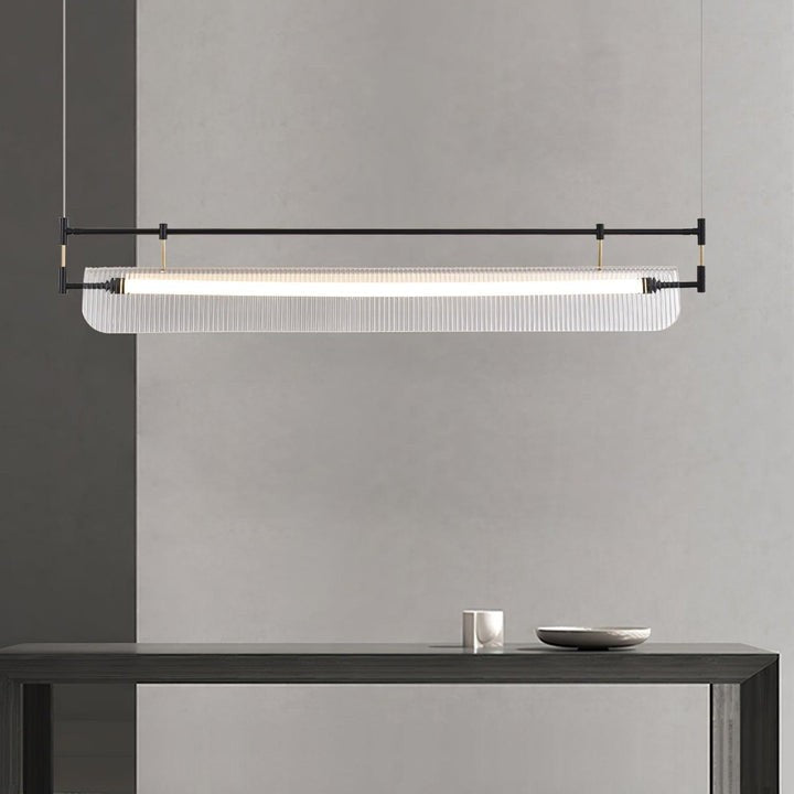 Sleek LED Linear Strip Chandelier