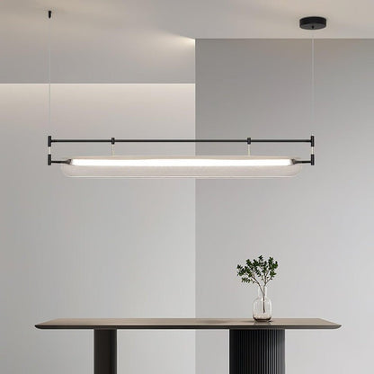 Sleek LED Linear Strip Chandelier
