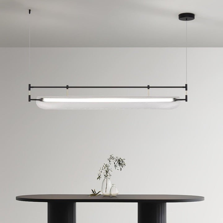 Sleek LED Linear Strip Chandelier
