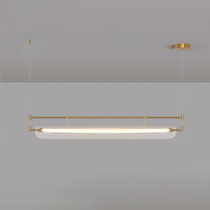 Sleek LED Linear Strip Chandelier