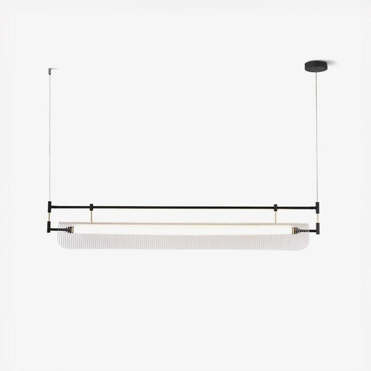 Sleek LED Linear Strip Chandelier