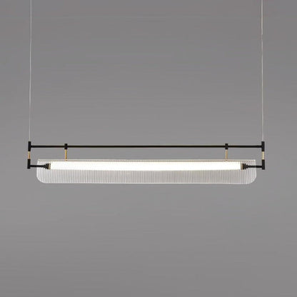 Sleek LED Linear Strip Chandelier