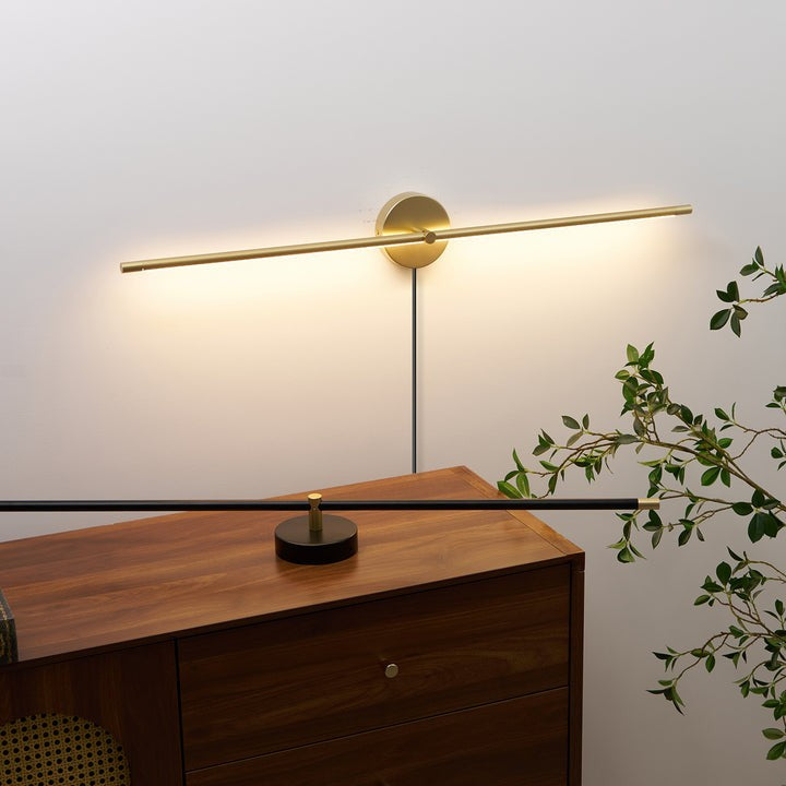 Slim Linear LED Plug-In Wall Sconce