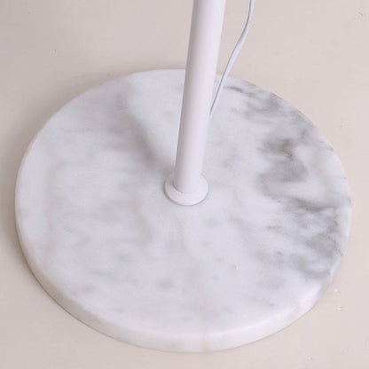 Slim Metal and Marble Base Floor Lamp