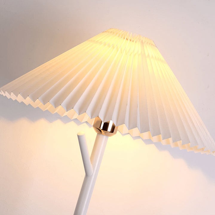 Slim Metal and Marble Base Floor Lamp