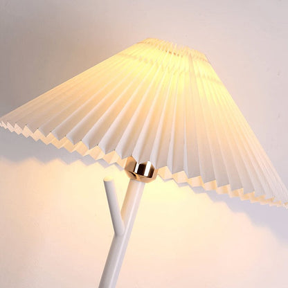 Slim Metal and Marble Base Floor Lamp