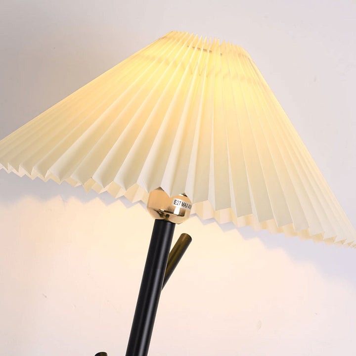 Slim Metal and Marble Base Floor Lamp