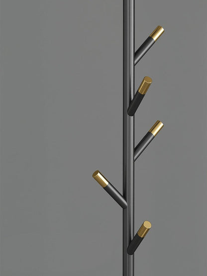 Slim Metal and Marble Base Floor Lamp