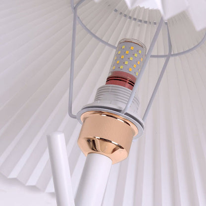 Slim Metal and Marble Base Floor Lamp