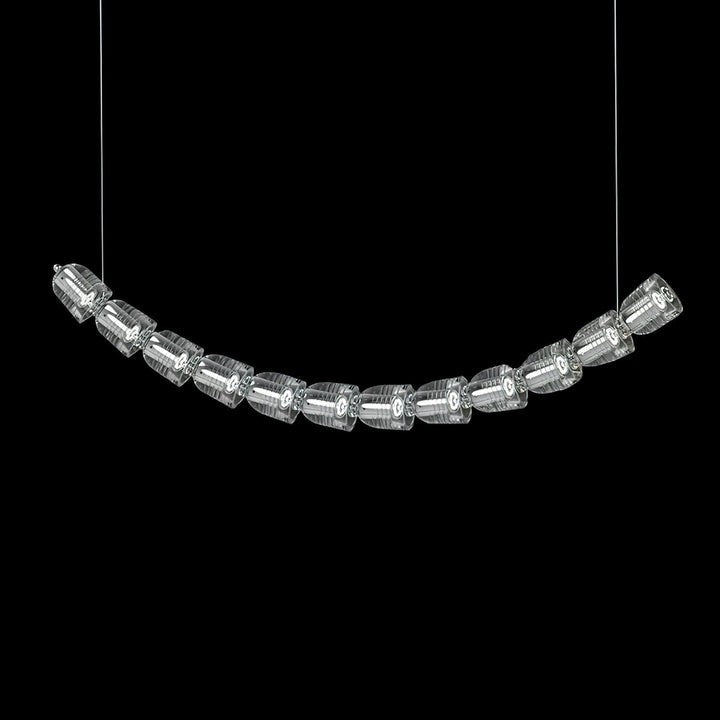 Snake-Inspired Crescent LED Chandelier - Style A