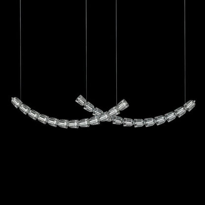Snake-Inspired Crescent LED Chandelier - Style A