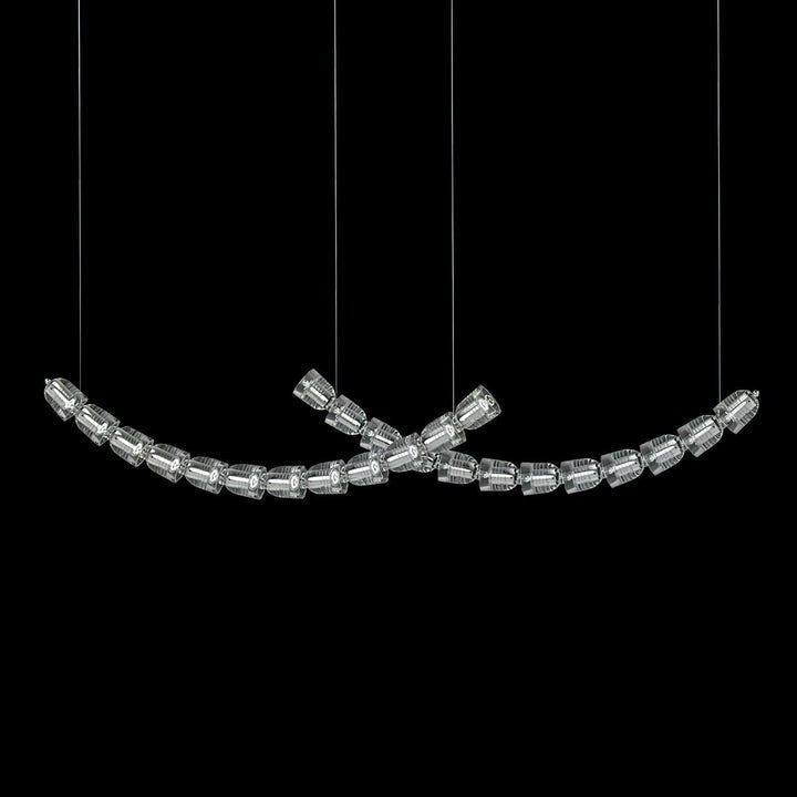 Snake-Inspired Crescent LED Chandelier - Style A