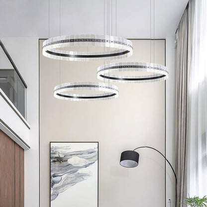 Sparkling LED Acrylic Block Chandelier