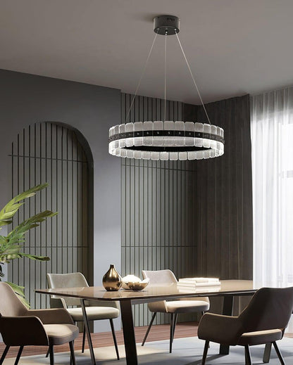 Sparkling LED Acrylic Block Chandelier