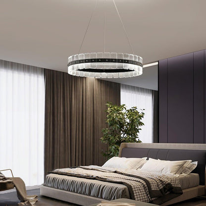 Sparkling LED Acrylic Block Chandelier