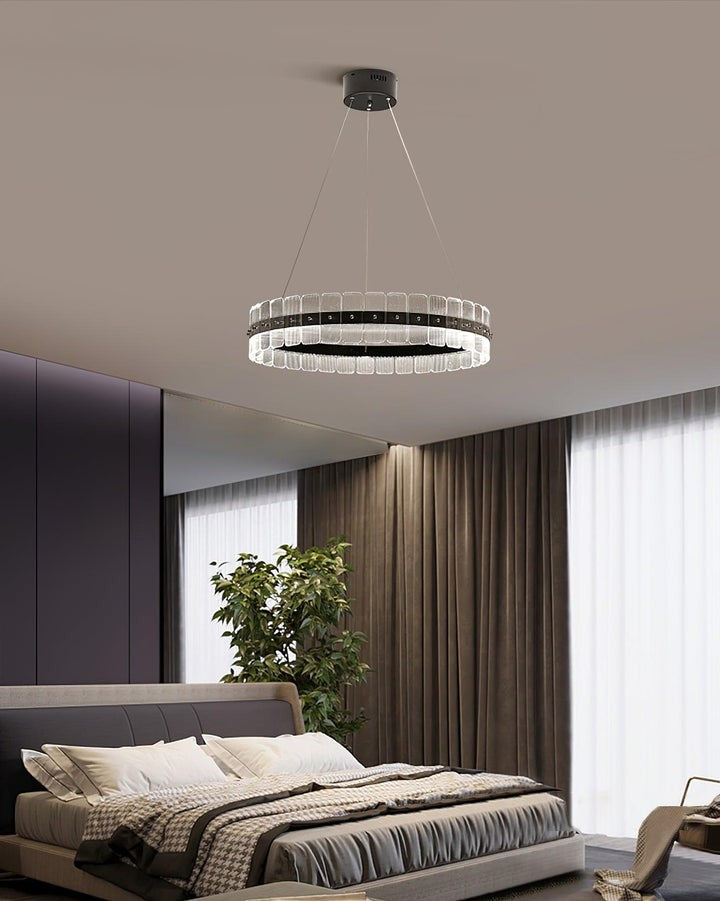 Sparkling LED Acrylic Block Chandelier