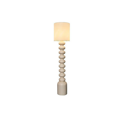 Speckled Bubble Base Floor Lamp with White Drum Shade