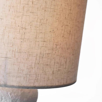 Speckled Bubble Base Floor Lamp with White Drum Shade