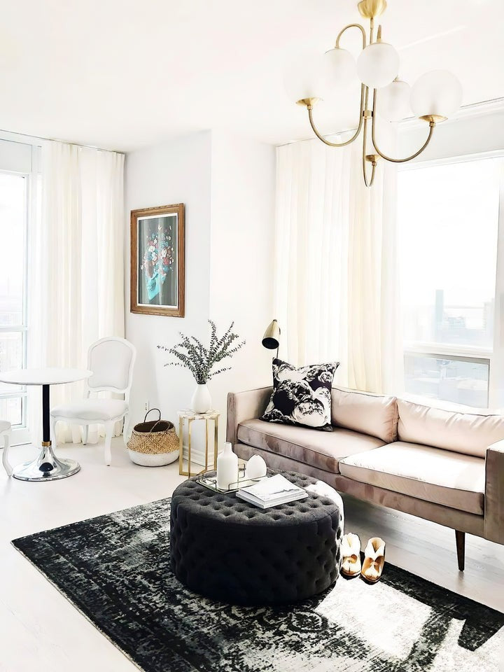 Swan-Neck Metal & Glass Globe Chandelier