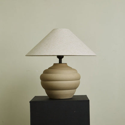 Textured Ceramic Ripple Table Lamp