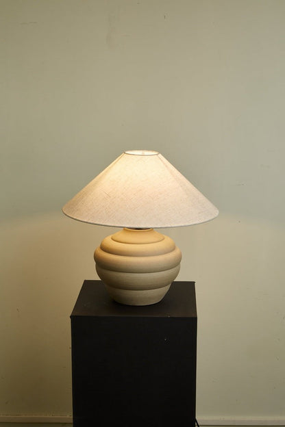 Textured Ceramic Ripple Table Lamp