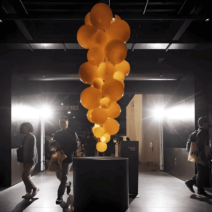 Tiered Handblown Glass Orb Cascade Chandelier